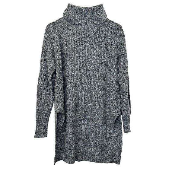Express Sweaters - Express Wool Mohair Turtleneck Marled High Low Gray Pullover Sweater Size Medium